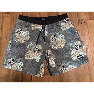 Neff x Disney Mickey Mouse Floral Print Swim Trunks/Shorts - Men's Medium